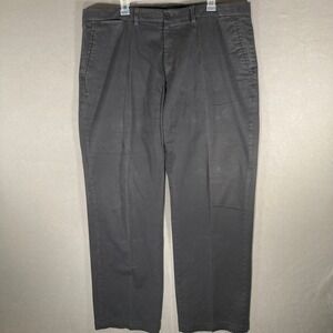Claiborne Mens Dress Pants Black Pleated Front 40x32 Classic Fit Chinos